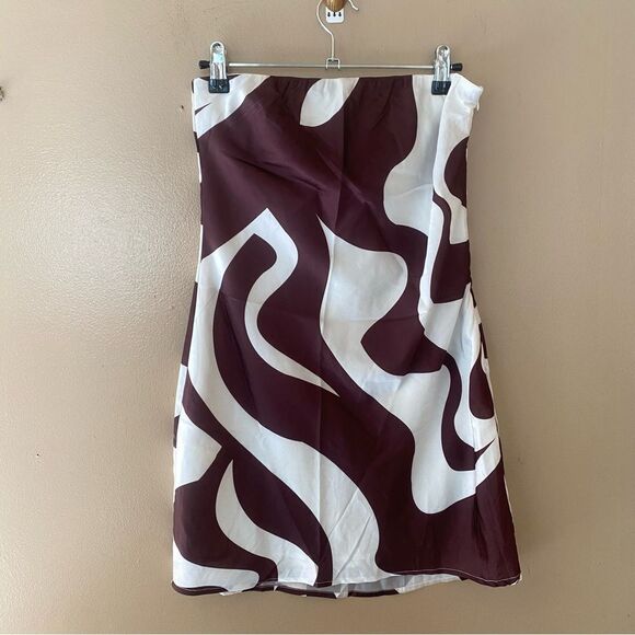 NWT SNDYS Angel Mini Dress in Brown Swirl print beach resort Revolve S - Picture 8 of 9